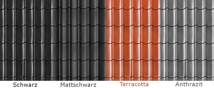 Dachziegelprofile Platten Aluminium verzinktes Metall
